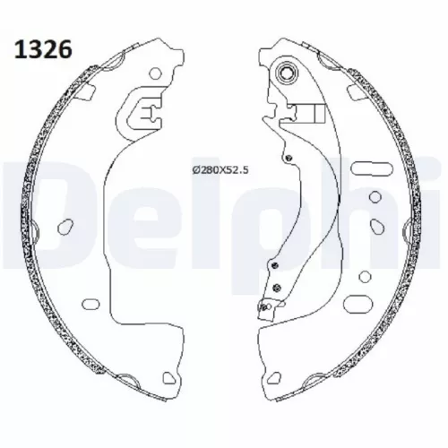 Brake Shoe Set DELPHI LS2197)