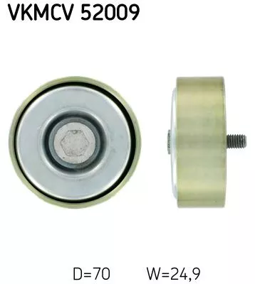 Deflection/Guide Pulley, V-ribbed belt SKF VKMCV 52009)