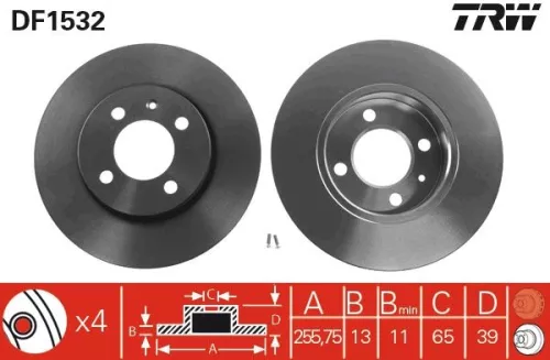 Brake Disc TRW DF1532)