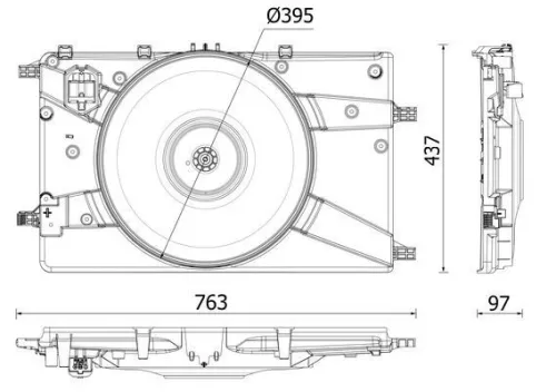Fan, engine cooling MAHLE CFF 546 000P)