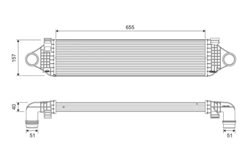 Charge Air Cooler VALEO 818689)