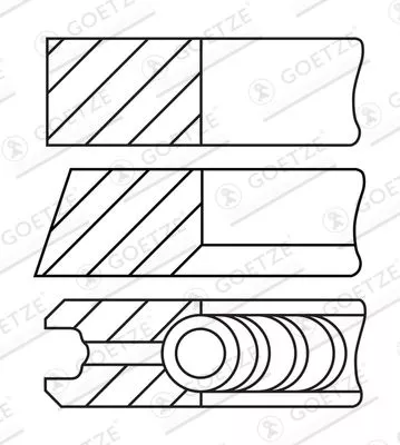 Piston Ring Kit GOETZE ENGINE 08-449700-10)