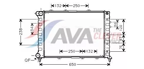 Kühler, Motorkühlung AVA QUALITY COOLING ALA2038)