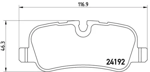 Brake Pad Set, disc brake BREMBO P 44 013)