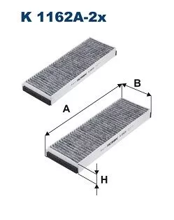 Filter, cabin air FILTRON K 1162A-2x)