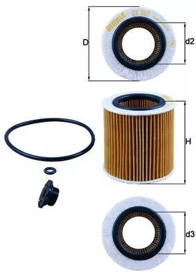 Oil Filter KNECHT OX 387D1)