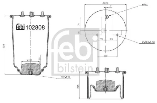 Bellow, air suspension FEBI BILSTEIN 102808)