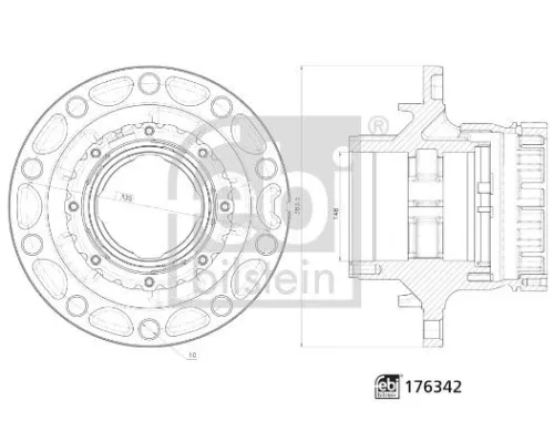 Wheel Hub FEBI BILSTEIN 176342)