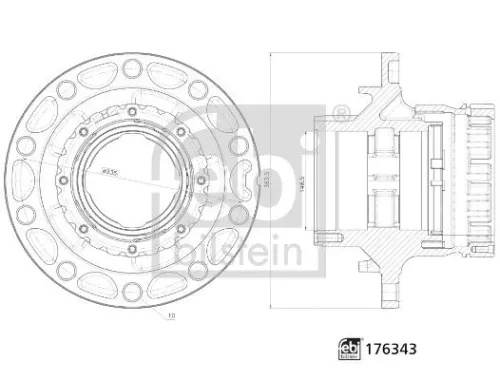 Wheel Hub FEBI BILSTEIN 176343)