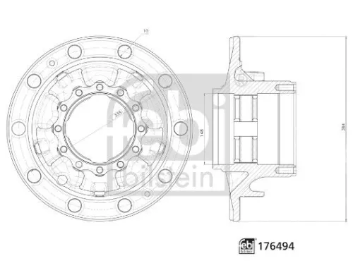 Wheel Hub FEBI BILSTEIN 176494)