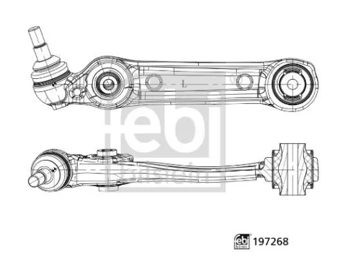 Control/Trailing Arm, wheel suspension FEBI BILSTEIN 197268)