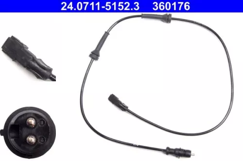 Sensor, wheel speed ATE 24.0711-5152.3)