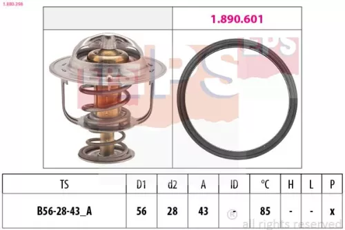 Thermostat, coolant EPS 1.880.398)