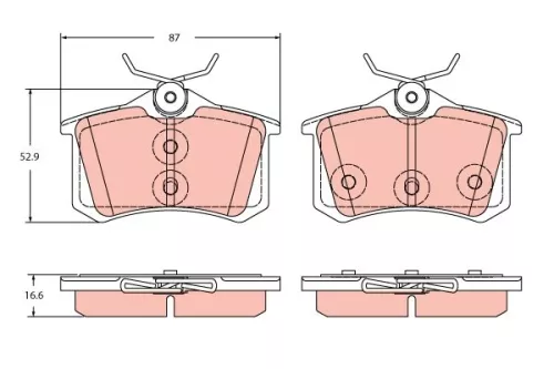 Brake Pad Set, disc brake TRW GDB2357)