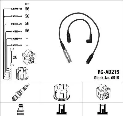 Ignition Cable Kit NGK 0515)