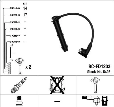 Ignition Cable Kit NGK 5405)