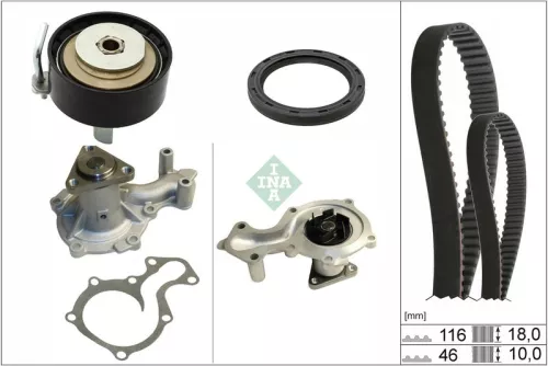 Water Pump & Timing Belt Kit Schaeffler INA 530 0959 30)